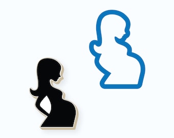 Baby Shower Cookie Cutter | Pregnant Woman Cookie Cutter | Pregnant Belly Cookie Cutter | Woman Cookie Cutter | Mother's Day Cookie Cutter