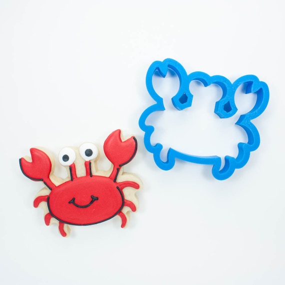 Crab Cookie Cutter | Beach, Summer, Vacation, Island, Birthday, Mini, Frosted, Icing, Fondant, Craft, Polymer Clay, Jewelry, Pottery