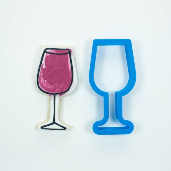Wine Glass Cookie Cutter | Vino, Drink, Wedding, Birthday, Celebration, Party, Favor, Mini, Fondant, Craft, Polymer Clay, Jewelry, Pottery