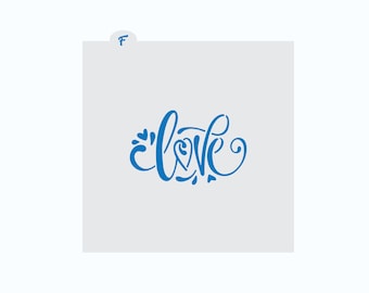 Love Cookie Stencil | Valentine, Bridal Shower, Wedding, Cookie Stencil, Craft