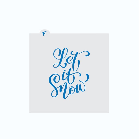 Christmas Stencil | Let it Snow Cookie Stencil | Stencil | Winter ...