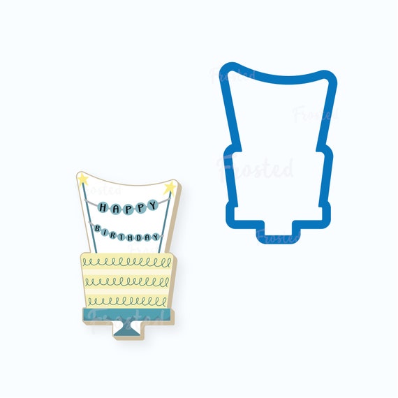 Cake Cookie Cutter Birthday Cake Cookie Cutter Wedding Cake Etsy