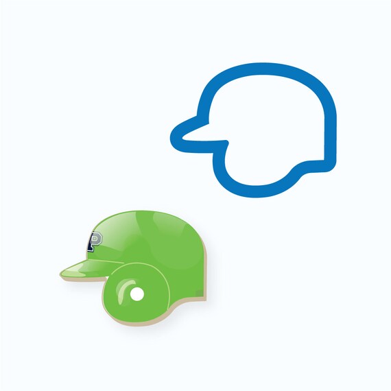 Baseball Cookie Cutter | Baseball Batting Helmet Cookie Cutter | Sports Helmet Cookie Cutter | Sports Cookie Cutter | FrostedCo Il_570xn