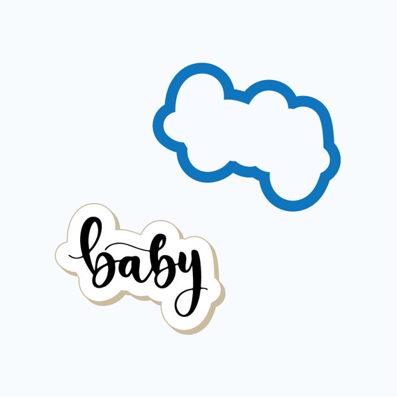 Baby Cookie Cutter | Baby Plaque Cookie Cutter | Baby Shower Cookie Cutter | Plaque Cookie Cutter | Baby word Cookie Cutter | Frosted Il_570xn