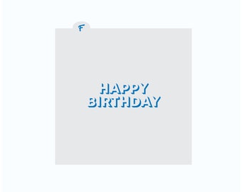 Birthday Stencil | Happy Birthday Cookie Stencil