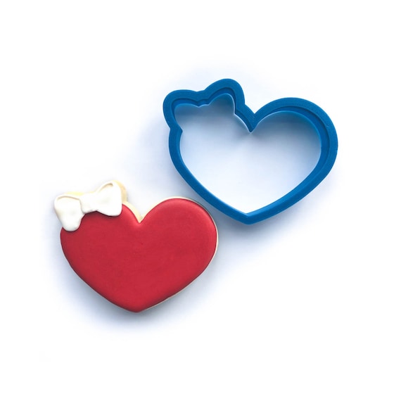 Heart Cookie Cutter Heart with Bow Cookie Cutter Valentine Cookie