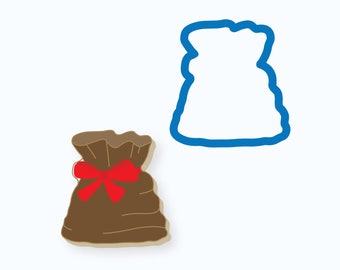 Santa's Sack with Bow Cookie Cutter