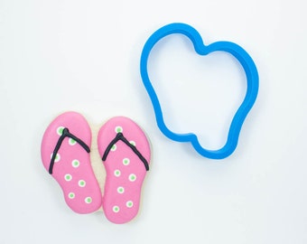 Flip Flop Cookie Cutter | Sandals, Swim Suit, Beach, Summer, Vacation, Birthday, Party, Wedding, Mini, Fondant, Craft, Polymer Clay, Pottery