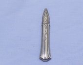 Antique Art Deco French Solid Silver Sewing Needle Case Etui Holder
