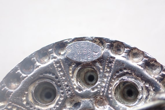 Sterling Silver Amethyst Cloak Brooch Pin Scottis… - image 3