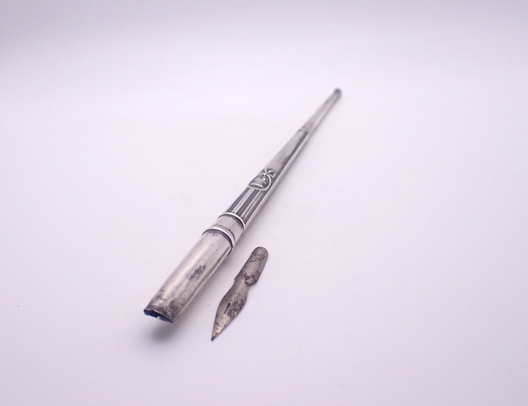 antique-frenchart-deco-dip-pen-hallmarked-925-sterling-silver-etsy