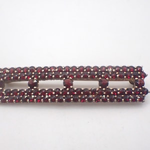 Vintage Garnet Brooch Pin 900 Silver Gilt Hallmarked Bohemian