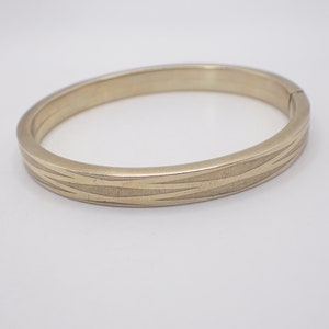 Vintage Gold Plated And Silver Bangle Bracelet