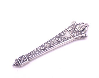 Antique French Sterling Silver Sewing Needle Case Etui Holder Ornate
