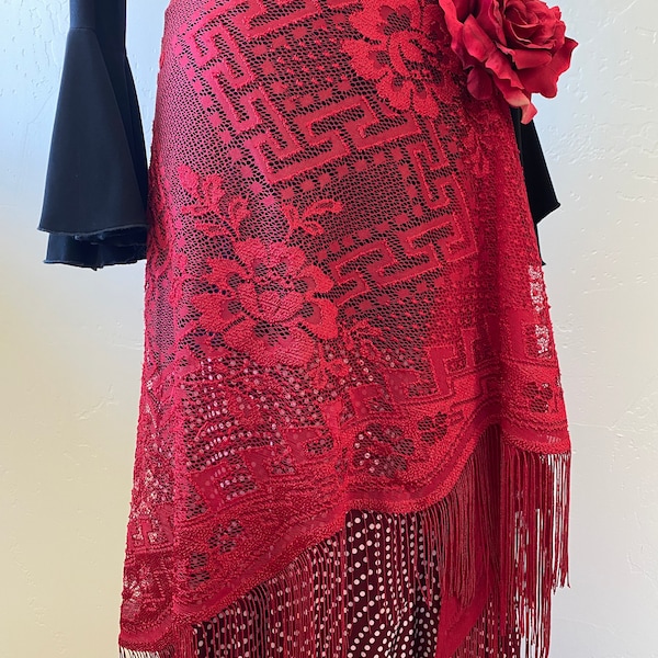 red flamenco shawl