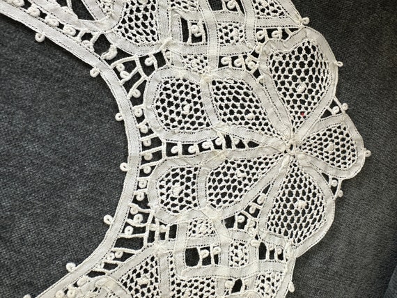 Vintage Brussels fine lace collar - image 4