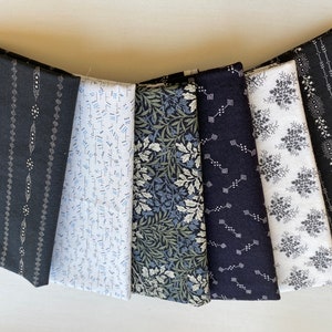 Vintage 19th Century reproduction print cotton fabric fat quarter bundle