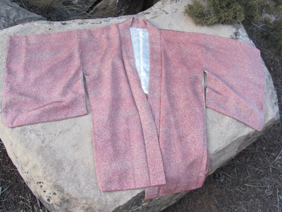 Silk Haori (Short Kimono) Jacket, Vintage - image 2