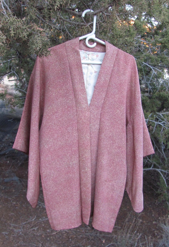 Silk Haori (Short Kimono) Jacket, Vintage - image 3