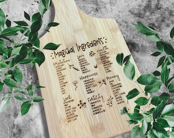 Magical Ingredients Bamboo Cutting Board