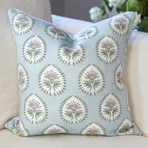 Danika Herrick Daphne Floral Block Print Pillow Cover - Grandmillenial Decor