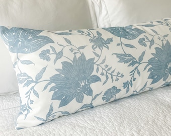 Serena & Lily Performance Deauville Pillow Cover, Coastal Pillow, Floral Pillow, Grandmillenial, Designer, Decorative Pillow, Throw Pillow