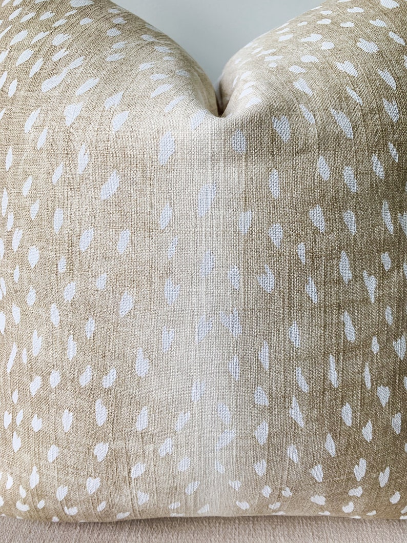 Vern Yip Antelope Pillow Cover in Fawn Beige Animal Print Etsy