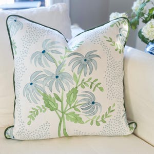 Danika Herrick Pearls Bouquet Pillow Cover, Tropical Pillow, Coastal Decor, Floral Pillow, Decorative Pillow, Grandmillenial Decor, Nursery