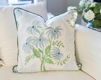 Danika Herrick Pearls Bouquet Pillow Cover, Tropical Pillow, Coastal Decor, Floral Pillow, Decorative Pillow, Grandmillenial Decor, Nursery
