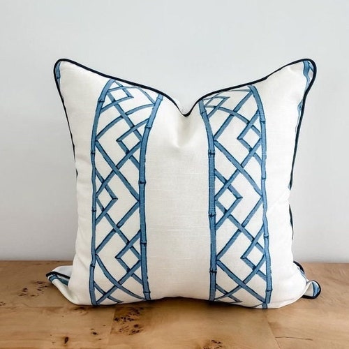 Blue and White Bohemian 12x18 Lumbar Pillow Covers 9 More Etsy