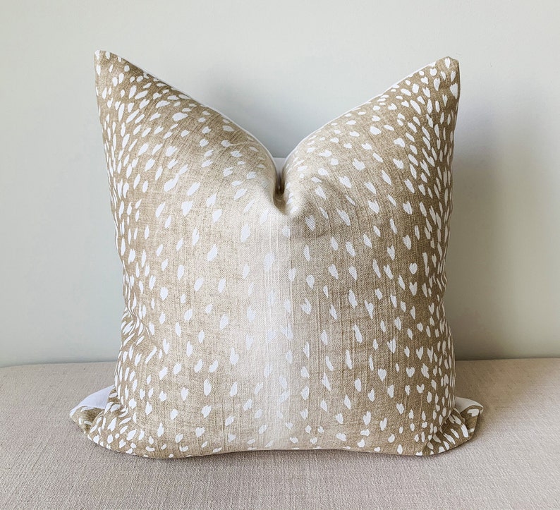 Vern Yip Antelope Pillow Cover in Fawn Beige Animal Print Etsy