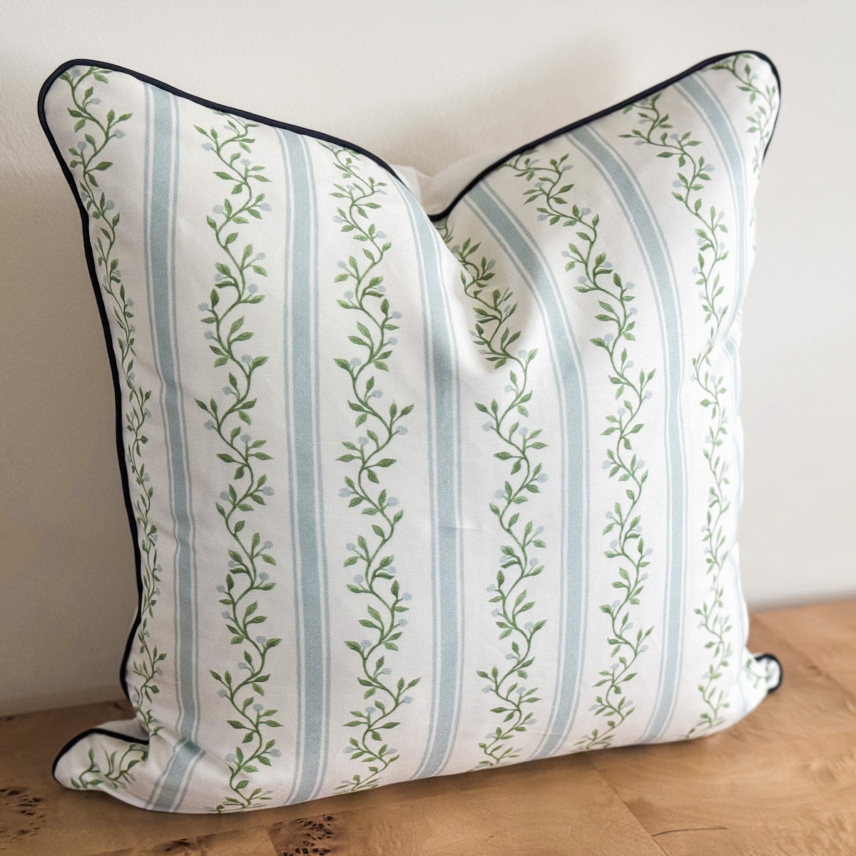 Danika Herrick Libby Stripe Pillow Cover, Floral Pillow, Coastal Pillow, Grandmillenial Decor, Decorative Pillow, Designer Pillow, Gift - Etsy