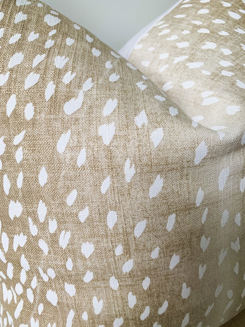 Vern Yip Antelope Pillow Cover in Fawn Beige Animal Print Etsy