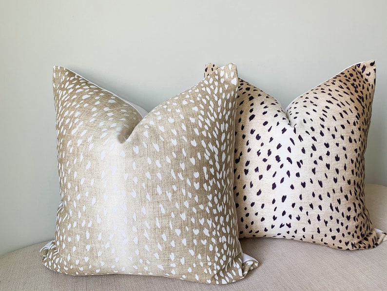 Vern Yip Antelope Pillow Cover in Fawn Beige Animal Print Etsy