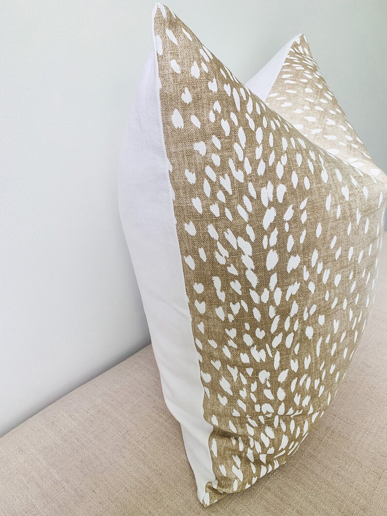 Vern Yip Antelope Pillow Cover in Fawn Beige Animal Print Etsy