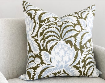 Serena & Lily GROVE Artichoke Pillow Cover, Coastal Decor, Coastal Pillow, Grandmillenial, Floral Pillow, Designer Pillow, Decorative Pillow