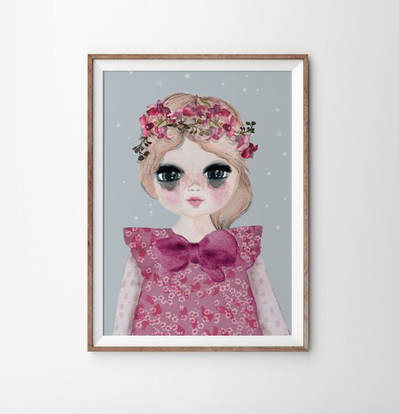 love Print Watercolor a4 glossy poster nursery picture,unframed