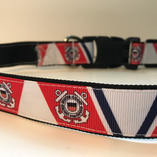 Coast guard dog collar, summer, USA, lake, ocean, Michigan, dolledupdoggie