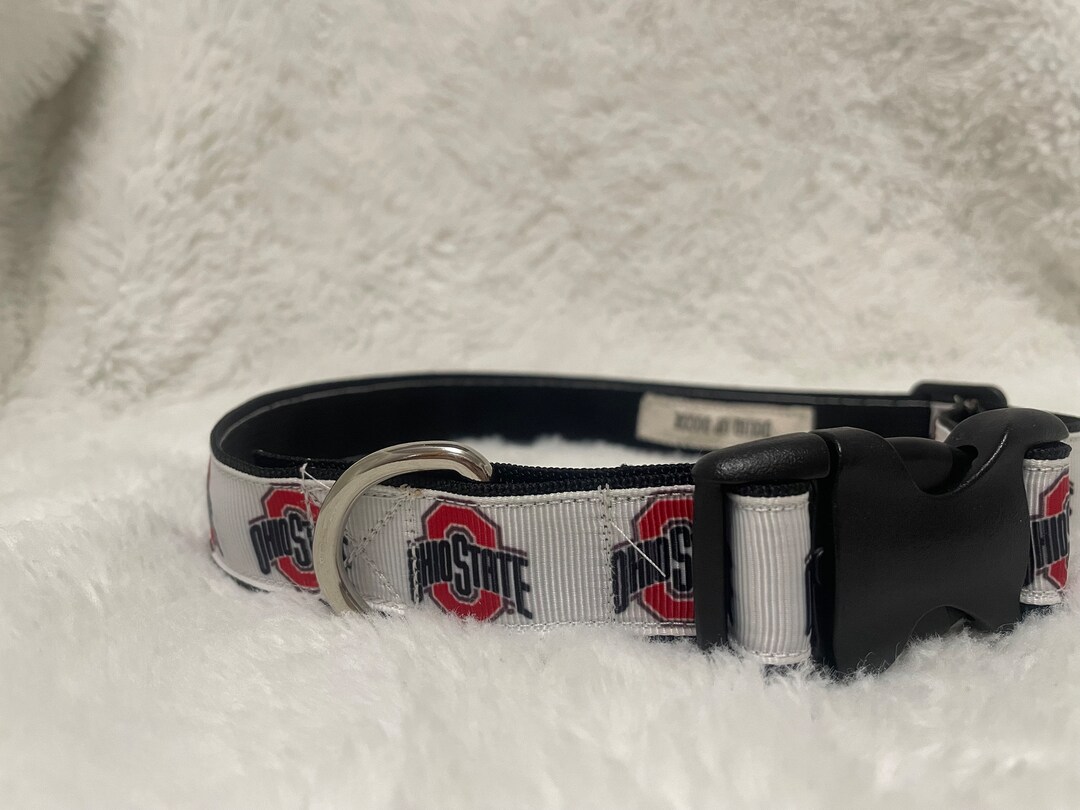 Ohio State Dog Collar, Buckeye Dog Collar. Made in the USA Etsy