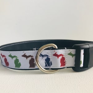 Michigan the state dog collar, mitten, Great Lakes, made in Michigan, dolledupdoggie image 3