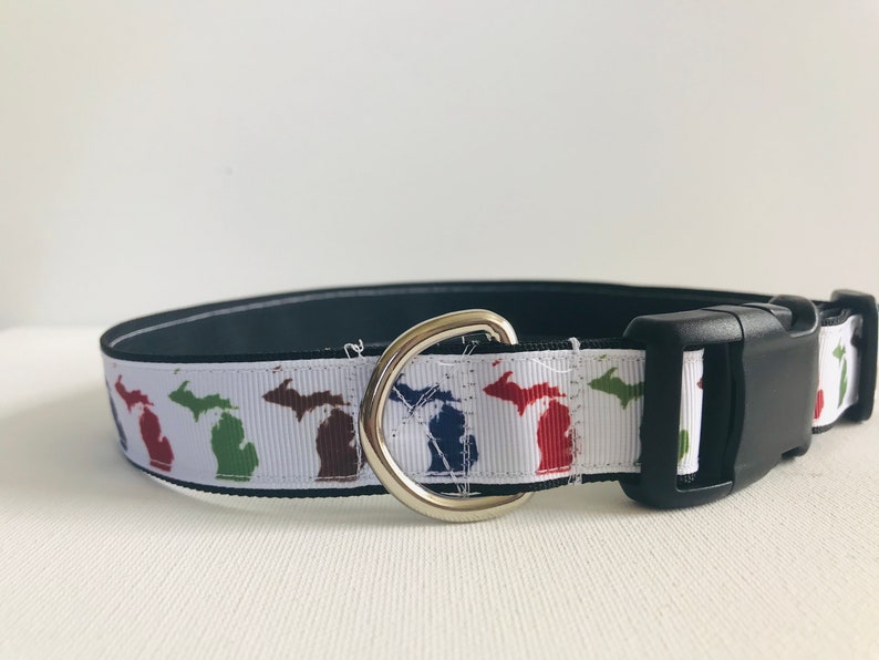 Michigan the state dog collar, mitten, Great Lakes, made in Michigan, dolledupdoggie image 3