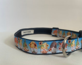 Fall gnome dog collar, sunflower dog collar, made in the USA