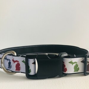 Michigan the state dog collar, mitten, Great Lakes, made in Michigan, dolledupdoggie image 2