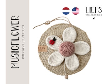 Music Flower Crochet Pattern with Miniatures (PDF Pattern)