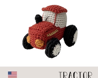 PDF crochetpattern Tractor sonajero / Haakpatroon tractor / trekker rammelaar ENG en NL / Amigurumi / crochet /