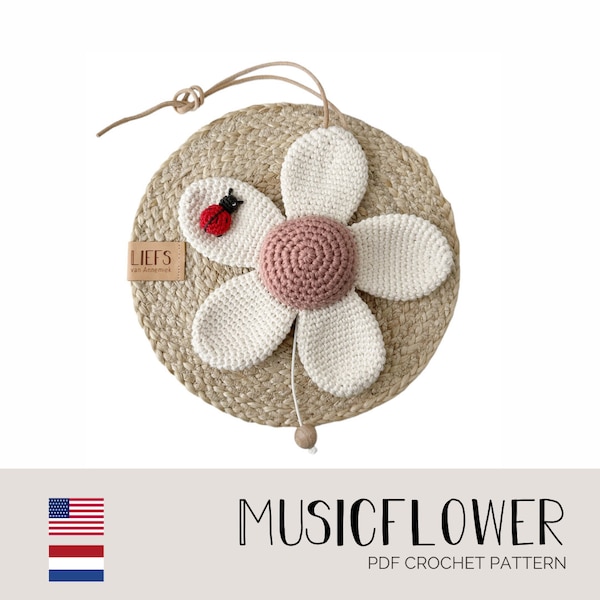 PDF crochetpattern Musicflower with spring en summer mini's | haakpatroon Muziekbloem met lente en zomer mini's  ENG/ NL | Amigurumi |