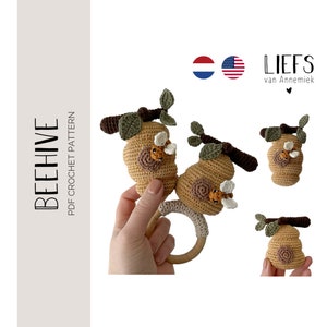 Beehive Rattle PDF Crochetpattern Beehive | Haakpatroon Bijenkorf ENG En NL ...