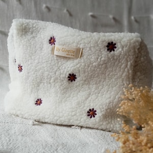 Trousse de Toilette Artisanale personnalisée -  ELINE - Accessoire de Voyage Cousu Main