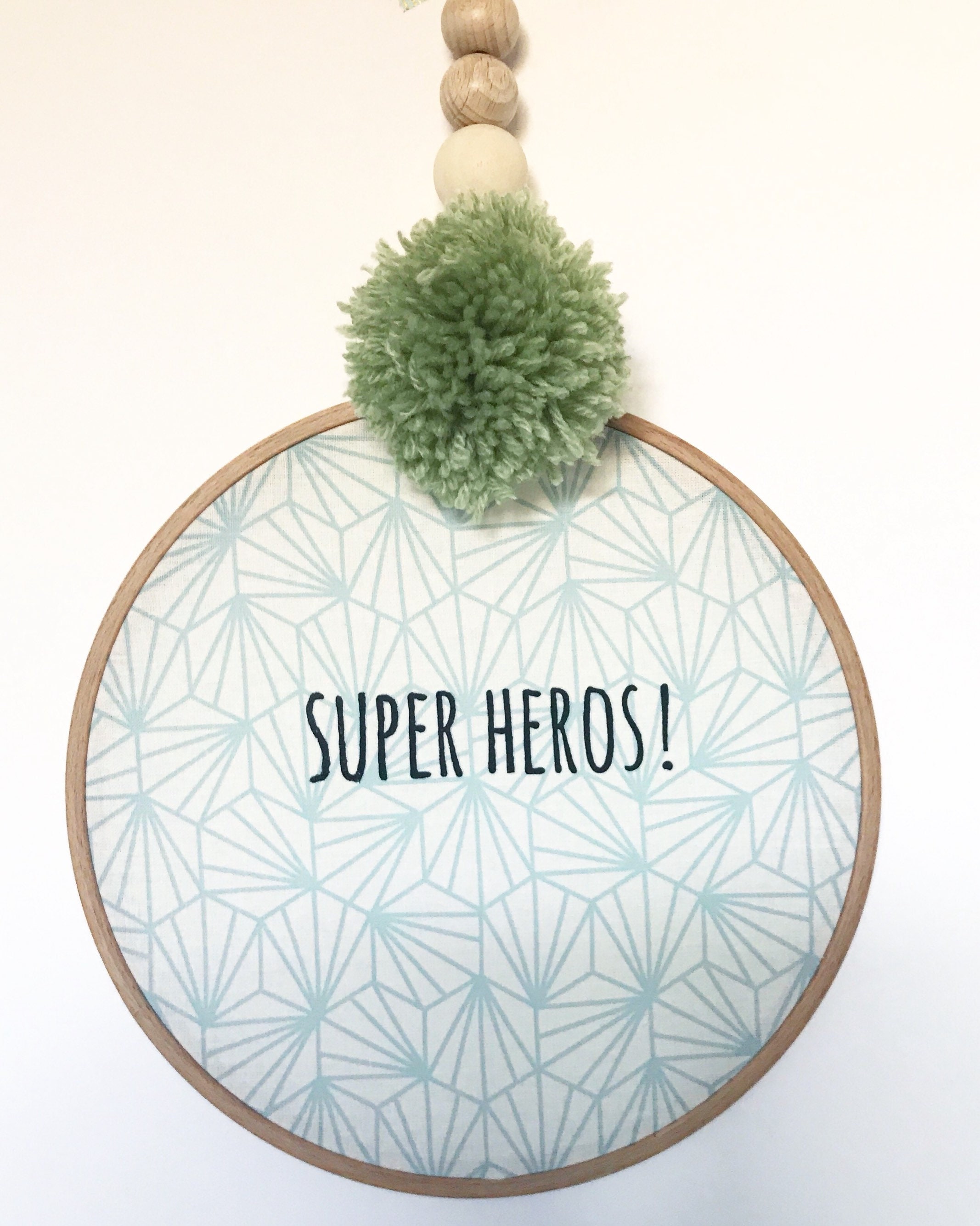 Tambour Décoratif Mini Alizée Prénom ou Phrase en Transfert . Tissu Fantaisie. Décoration Pour Chamb