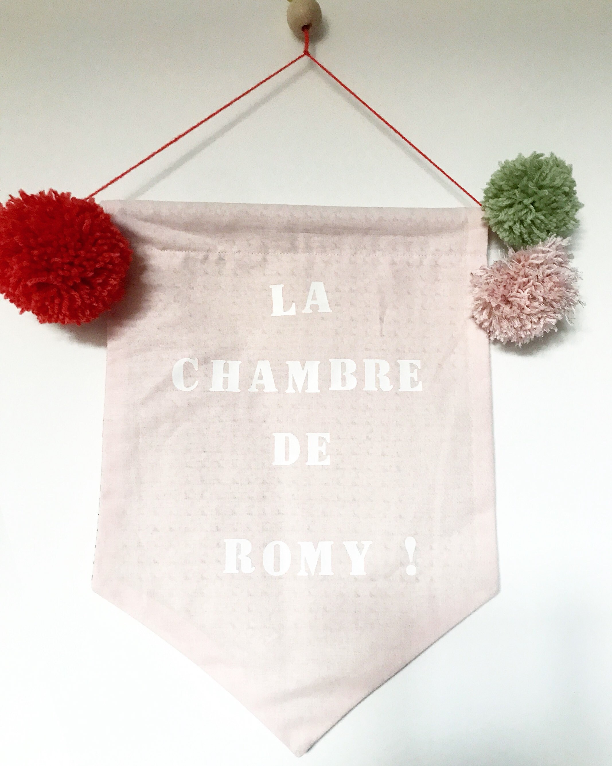 Décoration Murale. Texte en Transfert . Tissu Coton Doublé Décoration Pour Chambre d'enfant. Cadeau 